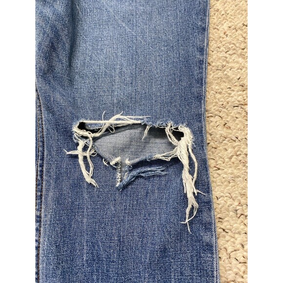 32/14 Abercrombie & Fitch The 90s Slim Straight Ultra High-Rise Distressed - Picture 3 of 7